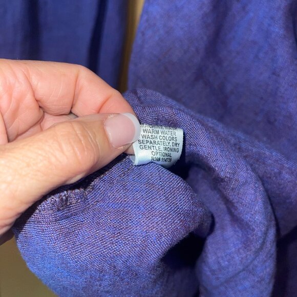 FLAX Womens Pant Set Size M Purple Short Sleeve Layered Simple Casual - Picture 6 of 10